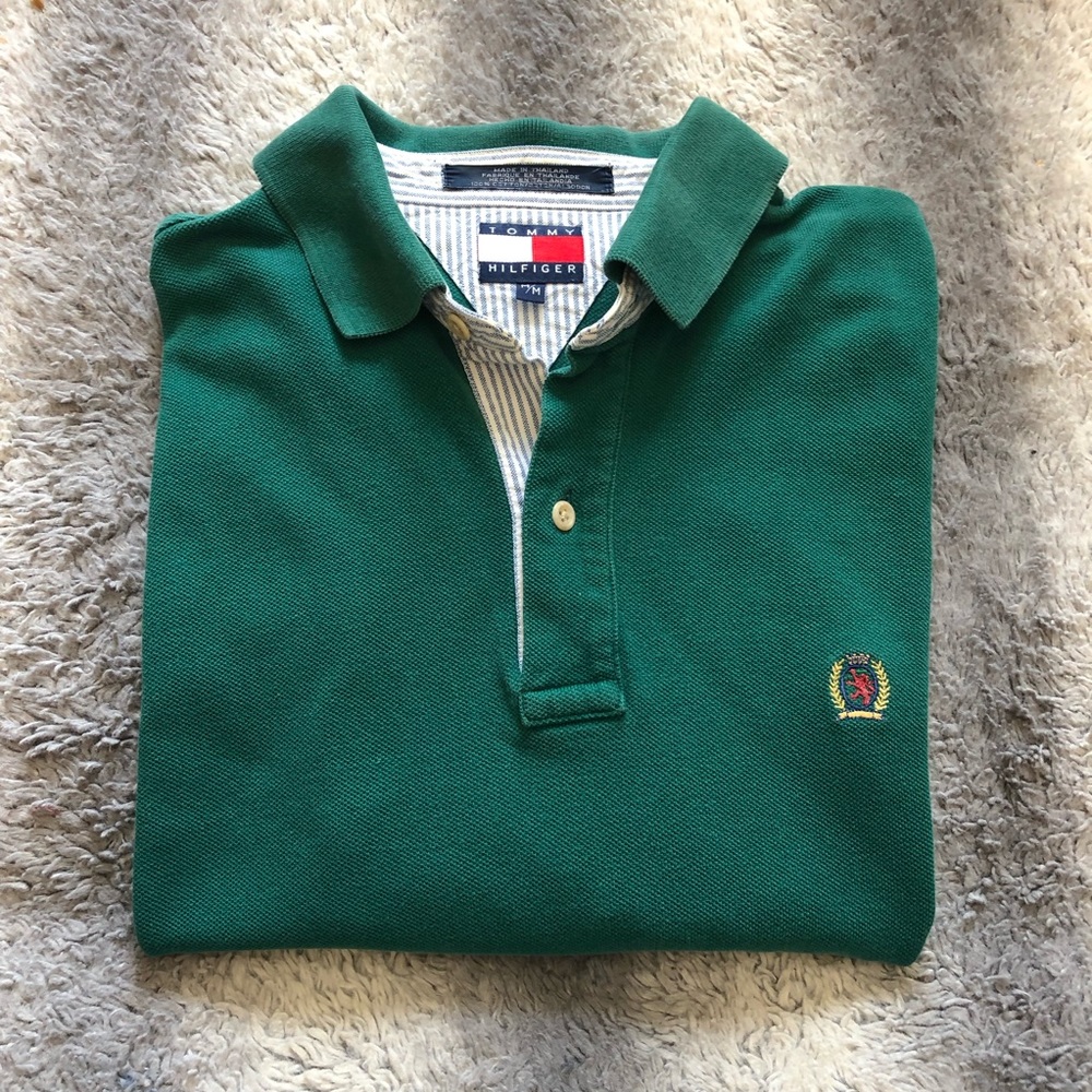 💚 Vintage Tommy Hilfiger Polo Men’s Medium Green